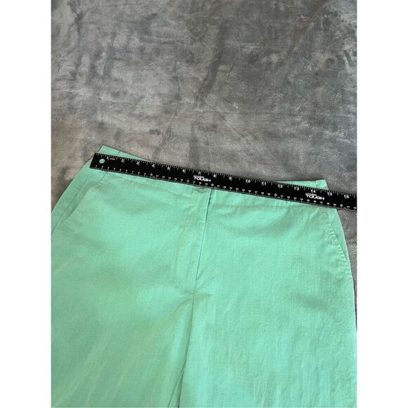 David Brooks Pants Womens Size 6 Green Dress Lyocell Straight Leg Flat Front - Picture 6 of 9